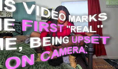 Fat ass ebony MILF sits on her husband's face as he is barely able to breathe