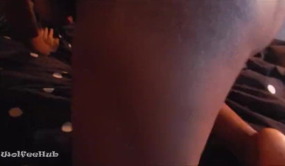 Curvy black amateur MILF with glasses sucks on her dildo and fucks her wet cunt