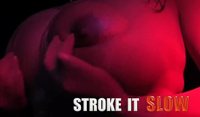 Busty ebony girl with huge tits and big curves gives and erotic and sensual JOI