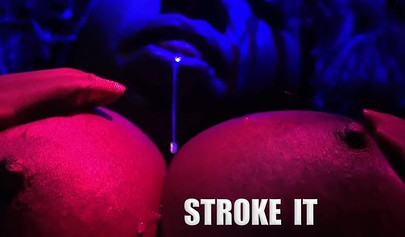 Busty ebony girl with huge tits and big curves gives and erotic and sensual JOI