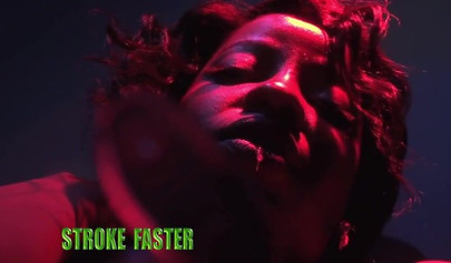 Busty ebony girl with huge tits and big curves gives and erotic and sensual JOI