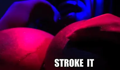 Busty ebony girl with huge tits and big curves gives and erotic and sensual JOI