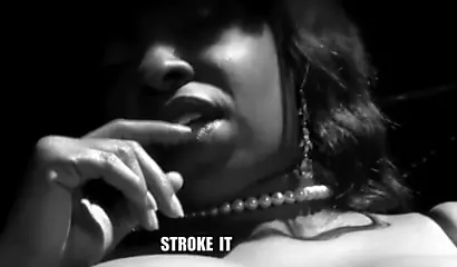 Busty ebony girl with huge tits and big curves gives and erotic and sensual JOI