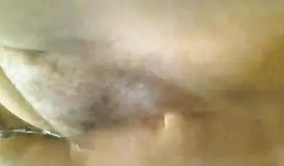 Kinky black amateur babe strips at works before fingering her tight wet pussy