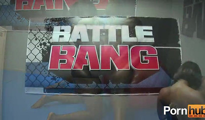 Amazing black babe wrestled and forced to suck and be drilled by a big white cock