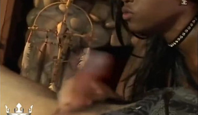 Glamorous black chicks Jada Fire and Angel Eyes enjoy a threesome with white cock