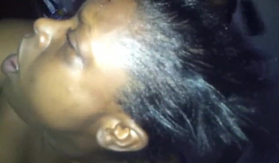 Chubby ebony amateur swallows a fat black meat before taking it in her wet cunt