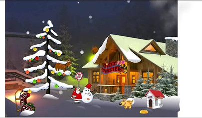 Animated video of a stunning black chick giving blowjob and fucking Santa Claus