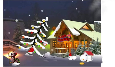 Animated video of a stunning black chick giving blowjob and fucking Santa Claus