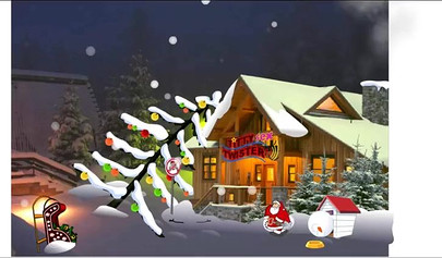 Animated video of a stunning black chick giving blowjob and fucking Santa Claus