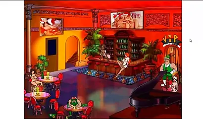 Animated video of a stunning black chick giving blowjob and fucking Santa Claus