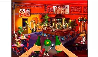 Animated video of a stunning black chick giving blowjob and fucking Santa Claus