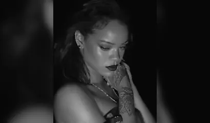 Stunning ebony Rihanna lookalike Lavish Styles sucks and fucks multiple big cocks