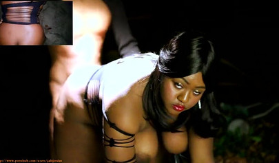 Chubby and curvy black chick gets fucked hard and receives a thick warm creampie