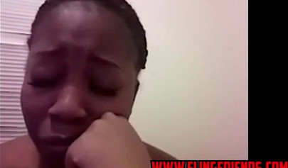 Horny and chubby black amateur babe loves showing her massive tits on a webcam