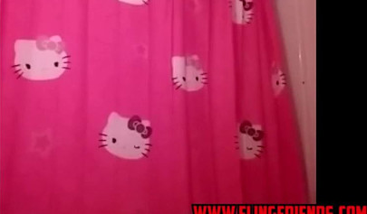 Horny and chubby black amateur babe loves showing her massive tits on a webcam