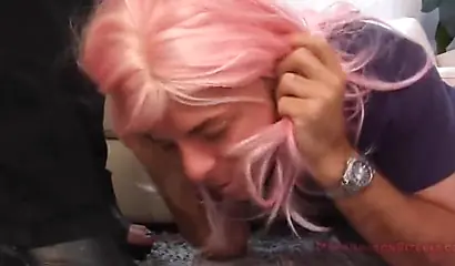 Tall and dominant black girl makes her submissive man worship her beautiful feet