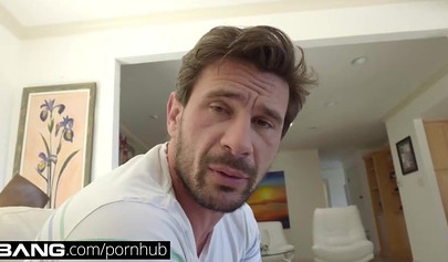 Petite ebony Holly Hendrix slobbers on a massive cock and has her ass stretched