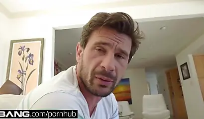 Petite ebony Holly Hendrix slobbers on a massive cock and has her ass stretched