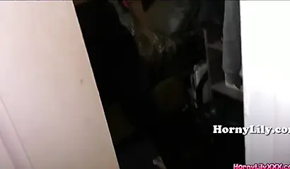 Ebony step sister decides that it is time that she sucks on that big fat dick