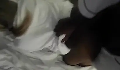 Babe sucks on a thick cock and also rides it with her tight ebony pussy hard