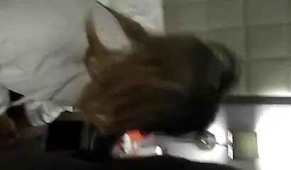 Babe sucks on a thick cock and also rides it with her tight ebony pussy hard