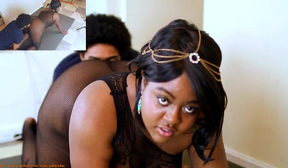 Babe with tight little pussy gets her hole fucked after sucking on some dick