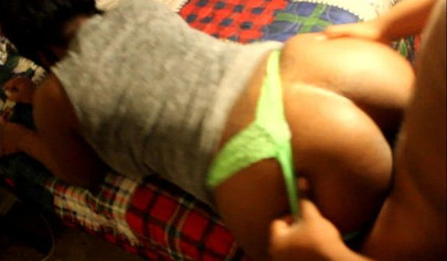 Babe with massive ass shows off that bubble butt and gets cum on her cheeks