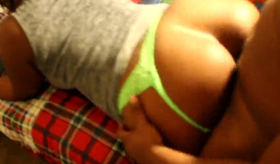 Babe with massive ass shows off that bubble butt and gets cum on her cheeks