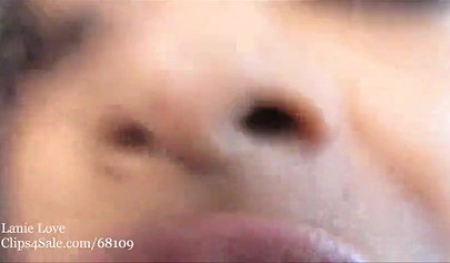 Black babe with gorgeous legs shows off her body in amazing solo video at home