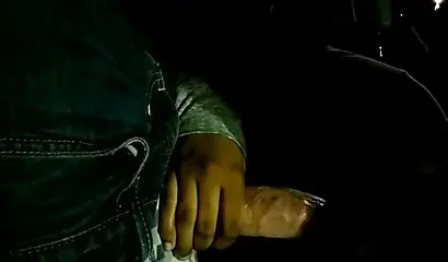 Insanely attractive black lass sucks on a thick throbbing boner inside of a car