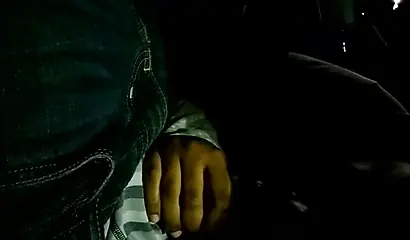 Insanely attractive black lass sucks on a thick throbbing boner inside of a car