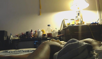 Ebony cutie lets a black dude with long hair pound that tight wet hole real hard