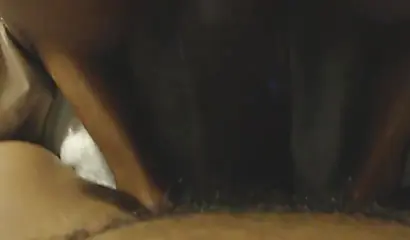 Ebony cutie lets a black dude with long hair pound that tight wet hole real hard