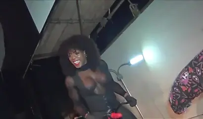 Ebony babe decides that it is time to put it inside of her horny husband too