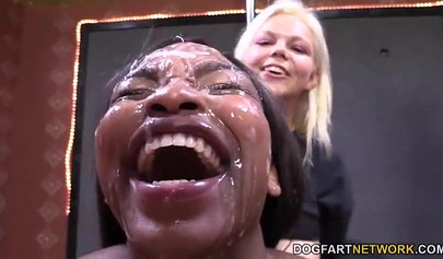 Ebony babes love white dick so much they are willing to get gang banged a lot