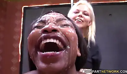 Ebony babes love white dick so much they are willing to get gang banged a lot