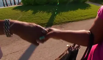 Thick black woman ends up taking big cock inside of her hungry hole and moans