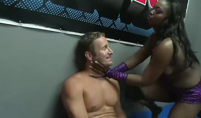 Two dudes fight for the privilege to pound pussy of gorgeous ebony big ass babe