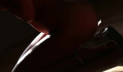 Beautiful ebony girl shows her gorgeous body on camera and strips down for you