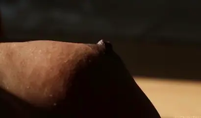 Beautiful ebony girl shows her gorgeous body on camera and strips down for you