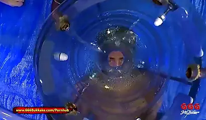 Ebony Luna Corazon sucks dicks and earns a sexy reward made of piss and cum