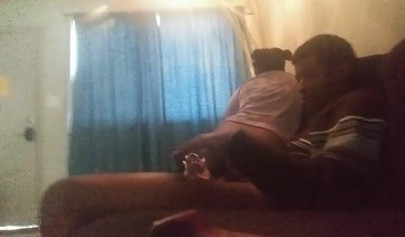 Cute girl with a small booty rides a huge big black cock and enjoys it all