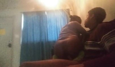 Cute girl with a small booty rides a huge big black cock and enjoys it all