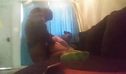 Cute girl with a small booty rides a huge big black cock and enjoys it all