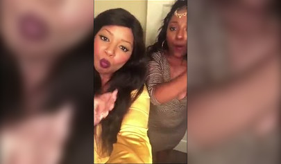 Ebony records an amateur video where she takes her clothes and shows her body