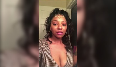 Ebony records an amateur video where she takes her clothes and shows her body