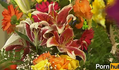 Sweet ebony girl makes love in a passionate manner to a white dude and loves it