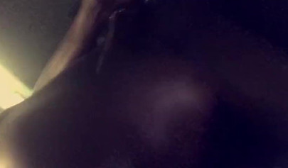 Ebony chick gets fucked until she squirts and the guy fills her cunt up with cum