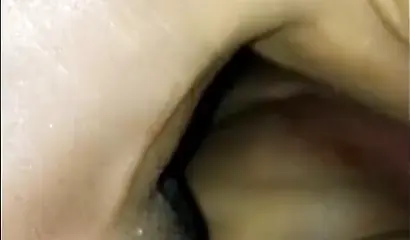 Ebony chick gets fucked until she squirts and the guy fills her cunt up with cum